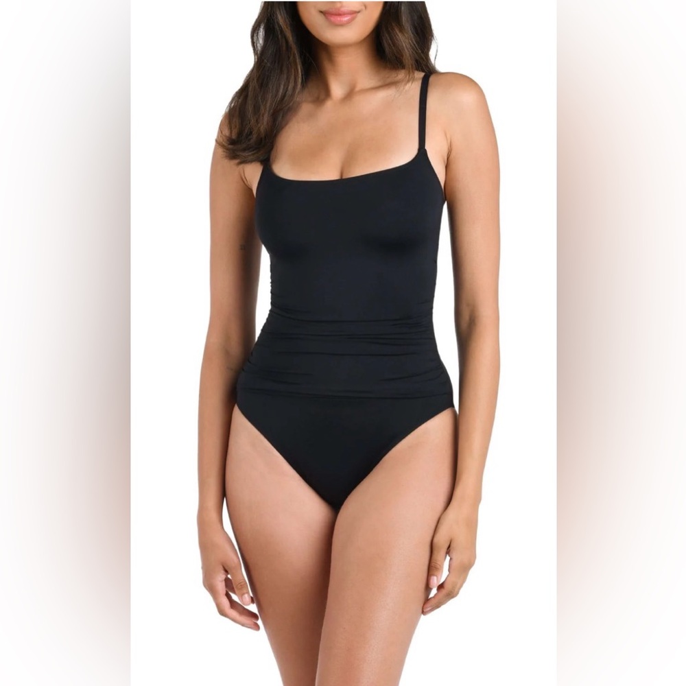 NWT La Blanca Island Goddess Lingerie One Piece Swimsuit - Black Sz 2 $89